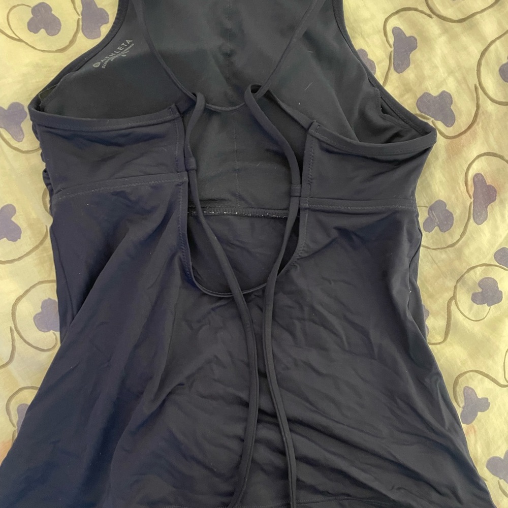 Athleta navy blue tankini swimsuit. Used. Very good condition - Picture 4 of 5